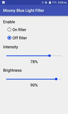 Moony Blue Light Filter android App screenshot 1